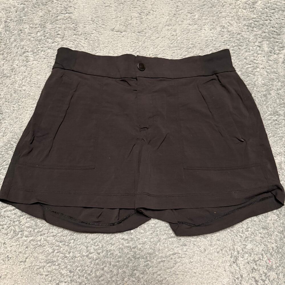 Athleta Trekkie North Shorts Women 6 Black Utility Ripstop Hiking 266268